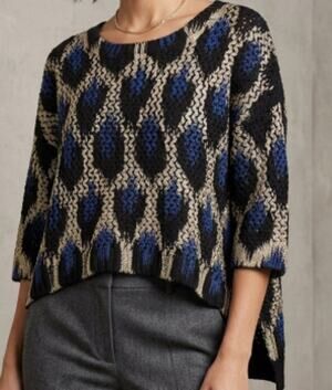 Kerisma Metallic Diamond Open Knit Sweater sz M/L